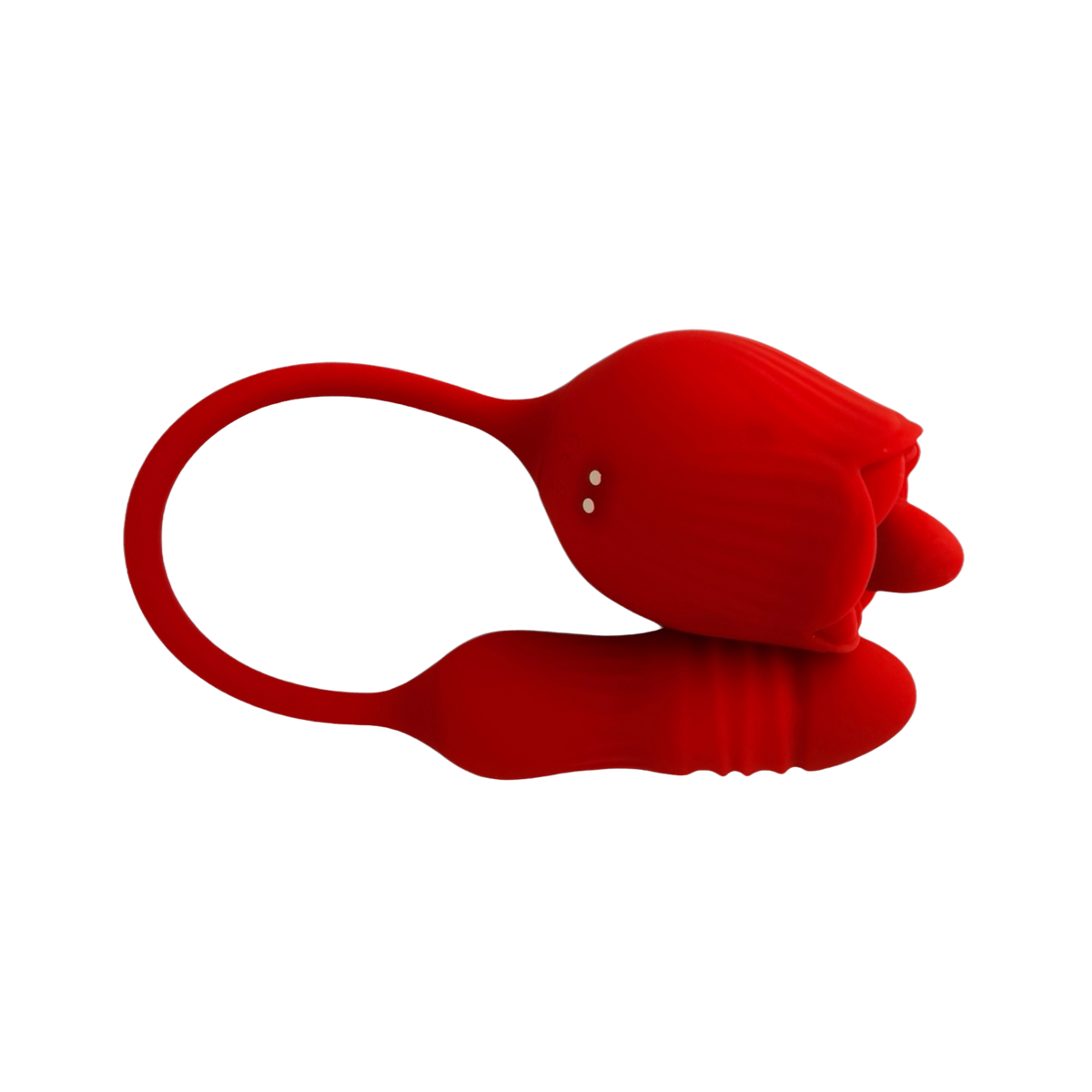 Teazers Rose Vibrator with Thrusting Dildo