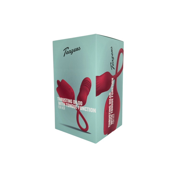 Teazers Rose Vibrator with Thrusting Dildo